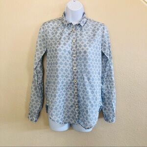 Anthropologie Holding Horses Ikat Western Print Isla Button Down Top Size 2